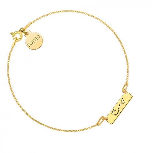 Złota bransoletka z konstelacją Skorpiona