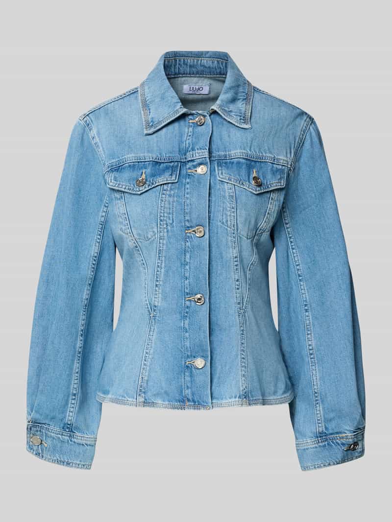 Krój regular fit Kurtka jeansowa z kieszeniami na piersi