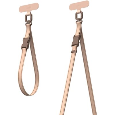 Smycz do telefonu MOSHI 2-in-1 Wrist & Body Strap with Adapter Beżowy