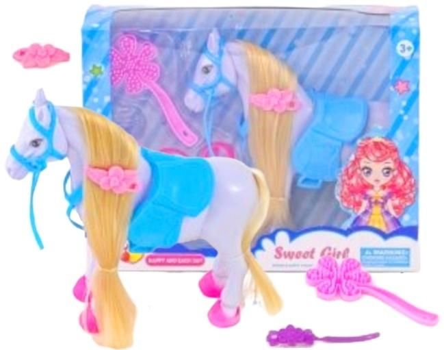 Zestaw koń z akcesoriami - figurka