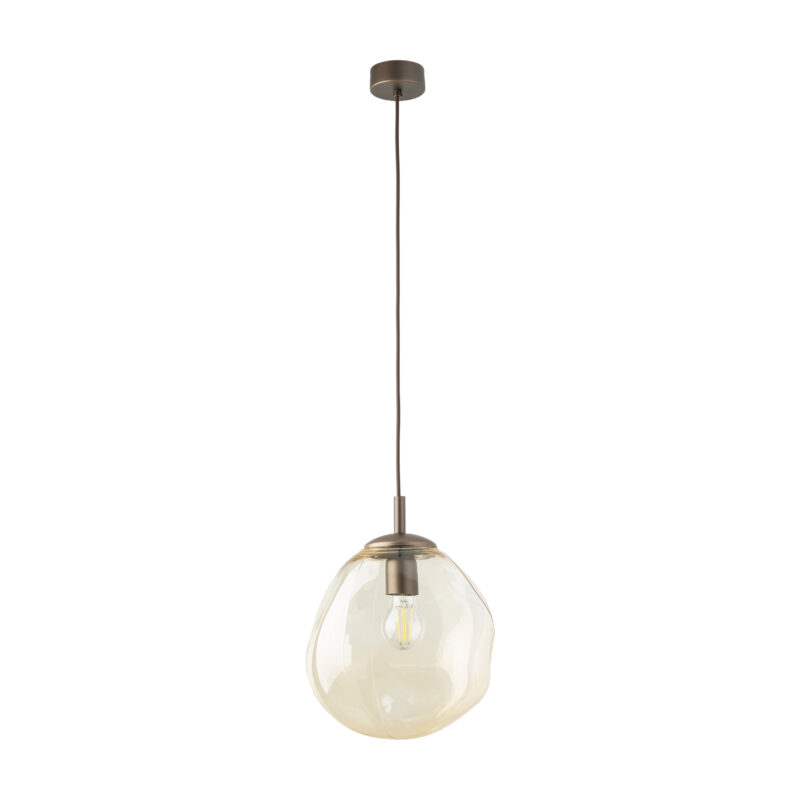 Lampa wisząca LAVA M BROWN 1xE27 - brązowa