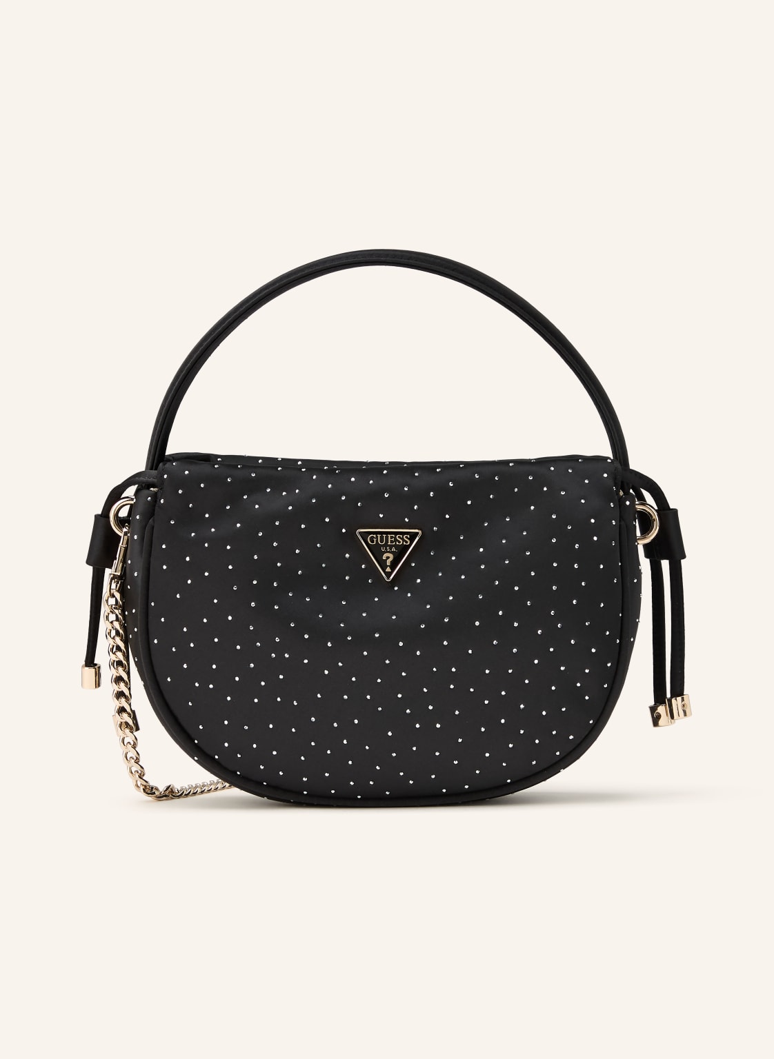 Guess Torba Na Ramię Elsie Z Kamieniami Ozdobnymi schwarz