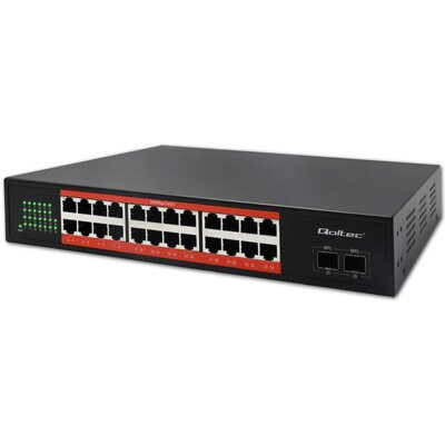 Switch QOLTEC 52365 Gigabit Ethernet, 26 portów, Funkcja PoE