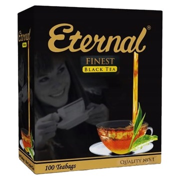 Eternal herbata czarna ekspresowa 100 torebek z zawieszką
