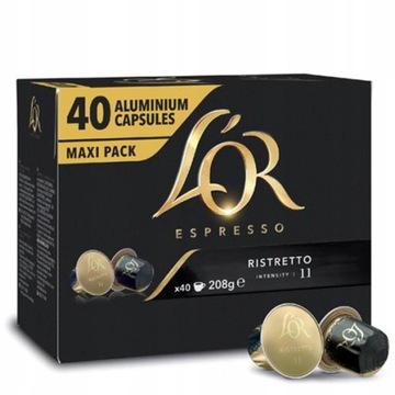 Kapsułki z kawą kompatybilne z Nespresso marki Lor Espresso Ristretto x40