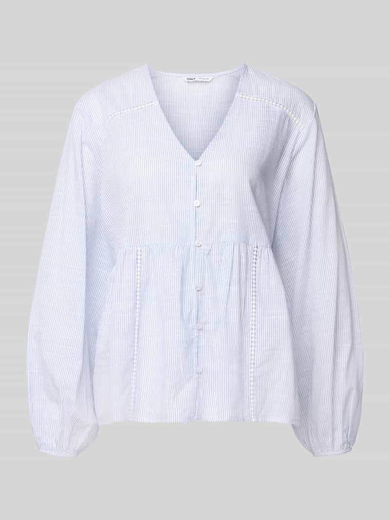 Bluzka z długim rękawem w kroju relaxed fit z czystej bawełny Model 'NORA'