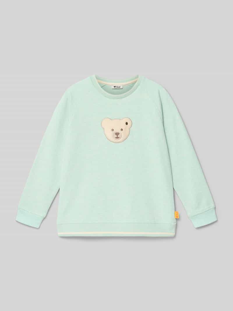 Bluza dresowa z logo w kroju regular fit z przeszywanym haftem logo