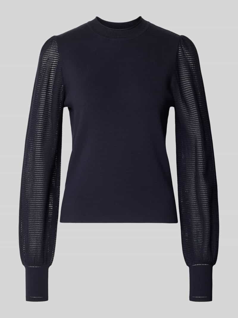 Bluzka o kroju regular fit z mieszanki wiskozy ze stójką