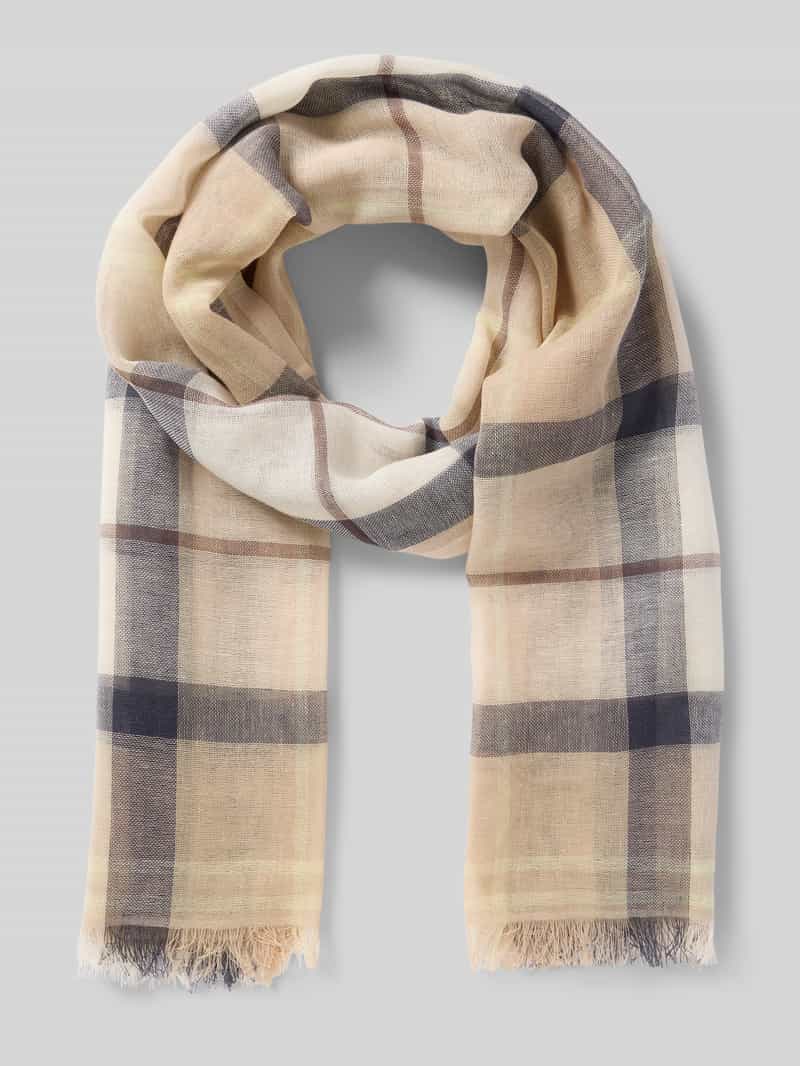 Szalik z mieszanki bawełny i lnu model 'WELTON'