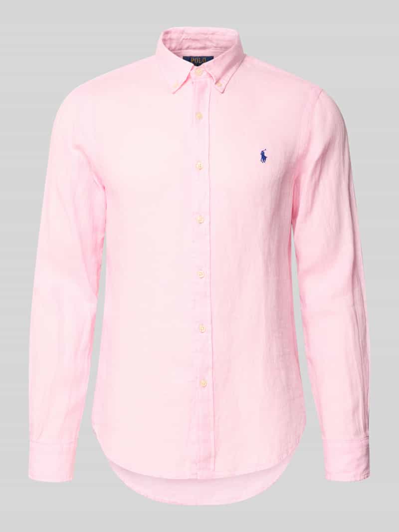 Koszula casualowa o kroju slim fit z czystego lnu