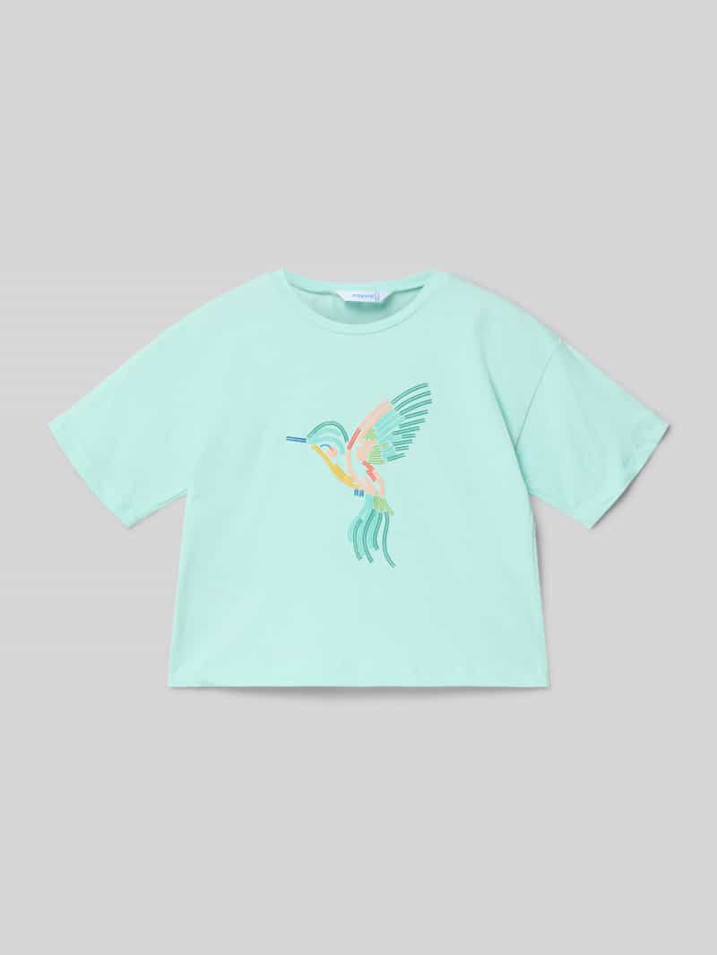 T-shirt z motywem i rękaw o dł. 1/2