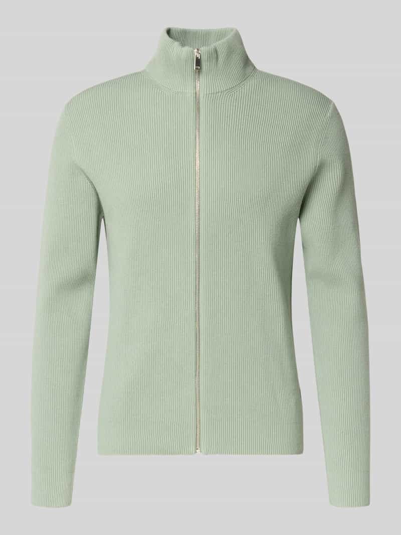 Kardigan ze stójką i zamkiem błyskawicznym