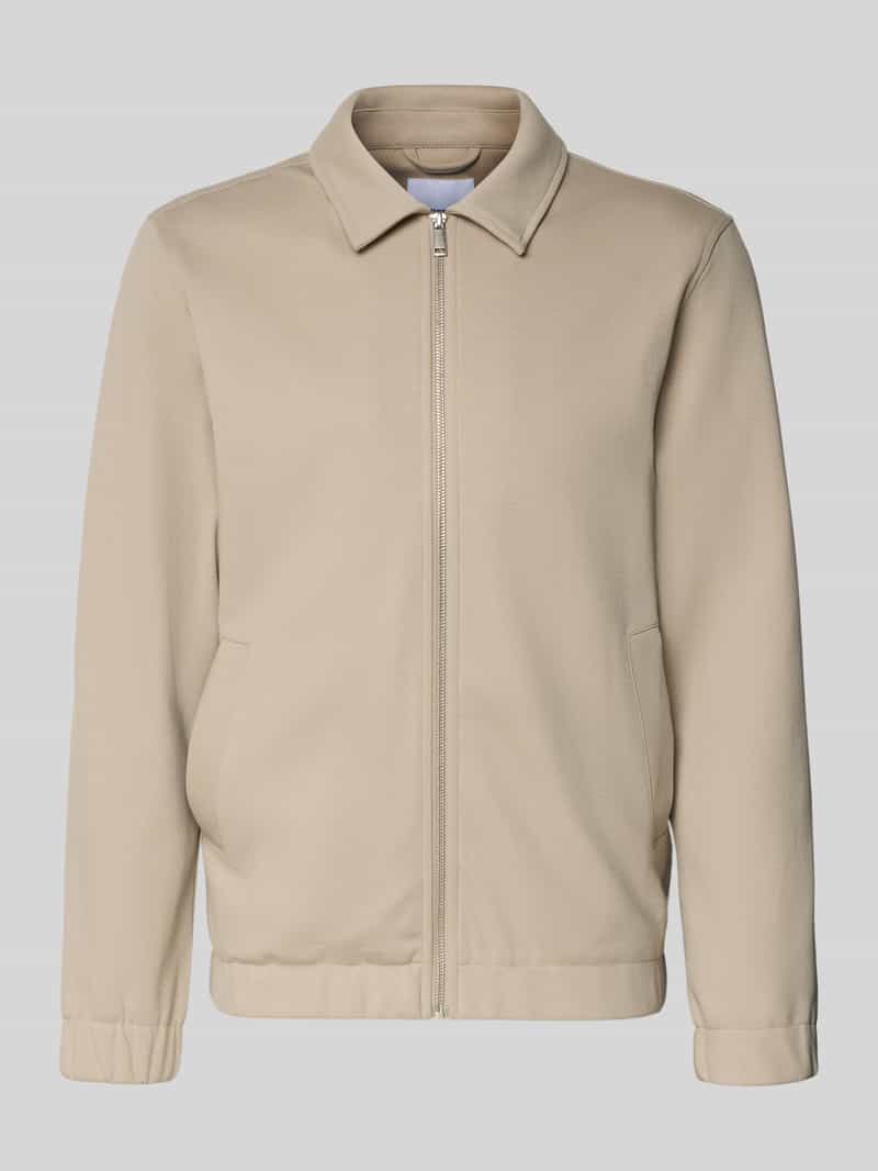 Kurtka z wykładanym kołnierzem i zamkiem błyskawicznym