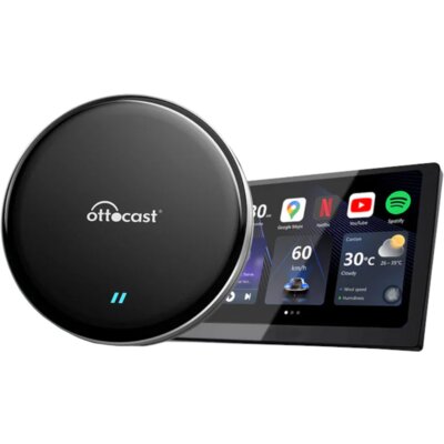 Adapter OTTOCAST OttoAibox P3 Lite Bezprzewodowy CarPlay Android Auto Czarny PCS46-JL