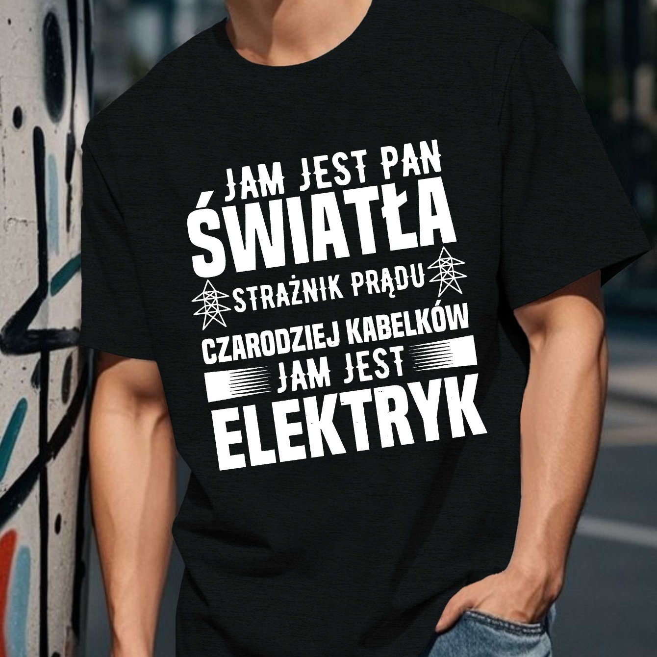 TEMU Męska koszulka z krótkim rękawem 