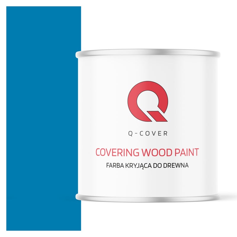 Farba Kryjąca do Drewna Q-Cover Błękitny RAL5015 Półmat 2.5L