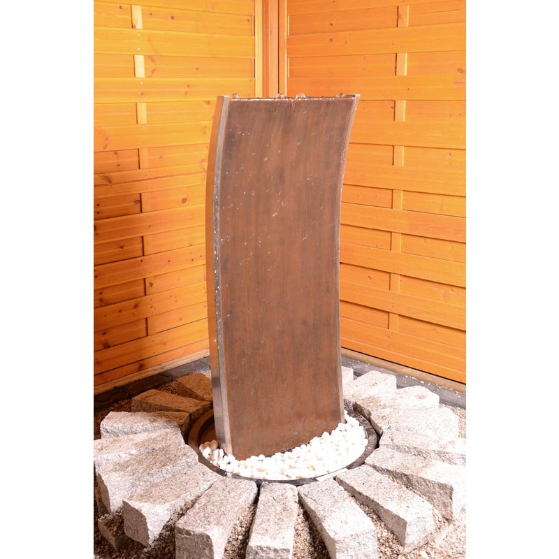 Ściana wodna KÖHKO® Mexico z oświetleniem LED Wysokość 119 cm Fontanna ze stali Corten 31003