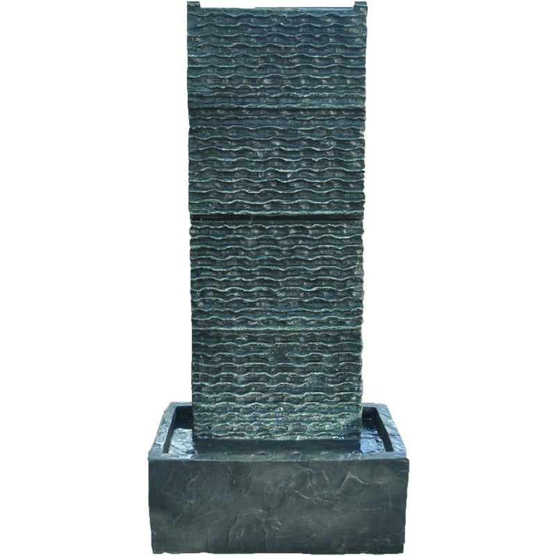 Fontanna wewnętrzna ok. 85 cm z oświetleniem LED Wodospad w kształcie fali do salonu, tarasu i balkonu