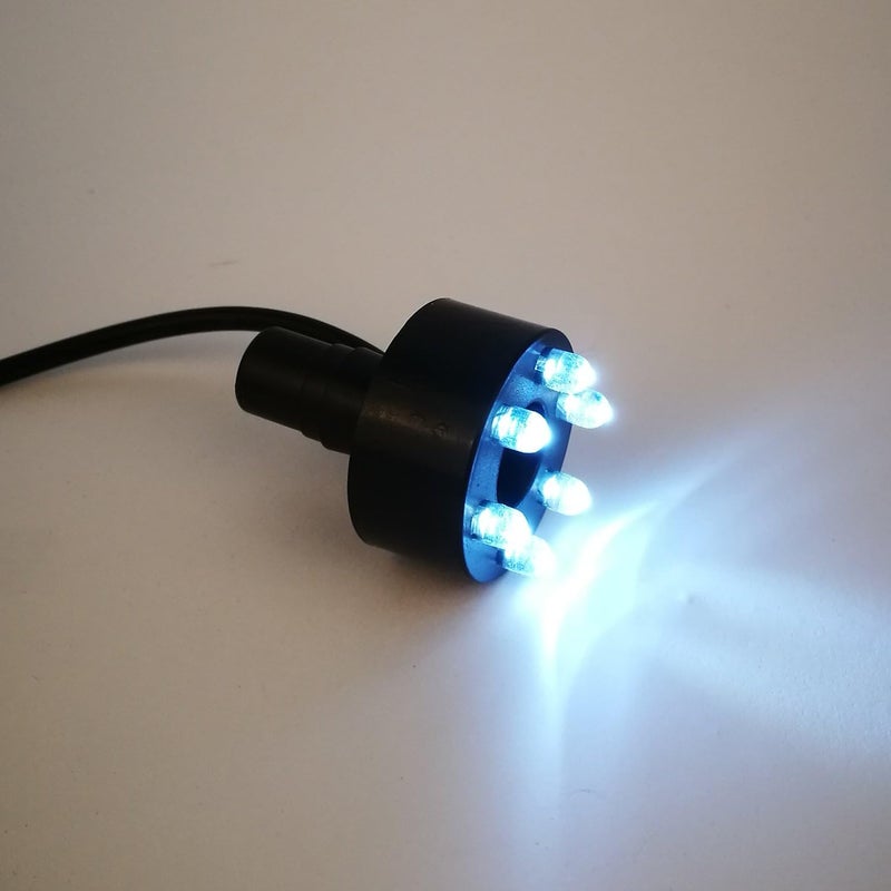 Oświetlenie pierścieniowe LED Köhko z 2-metrowym kablem przyłączeniowym do źródła fontanny kamiennej 29002 Zimna biel