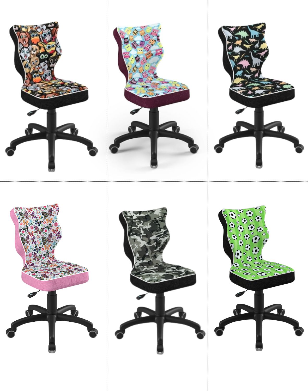 Krzesło dziecięce obrotowe Petit 119-142 cm, tkanina Storia, Czarna Podstawa (AA-A-3-B-A-ST31-A)