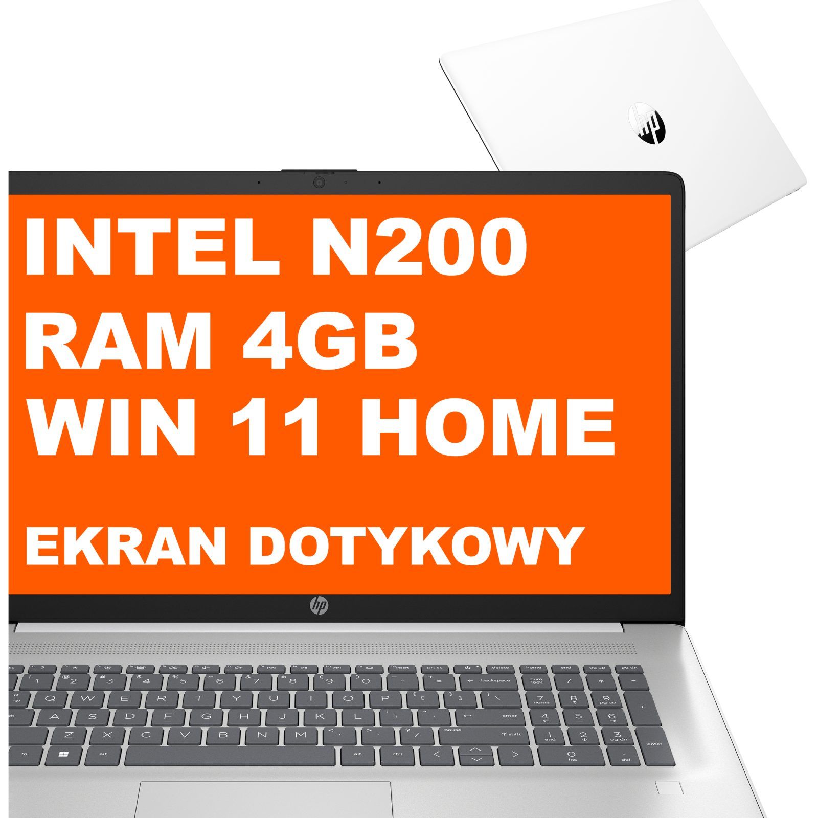 HP 17-cn3106ds / AD7J9UA / Intel N200 / 4GB / 128GB UFS / Intel UHD / HD+ / Dotyk / Win 11 / Biały