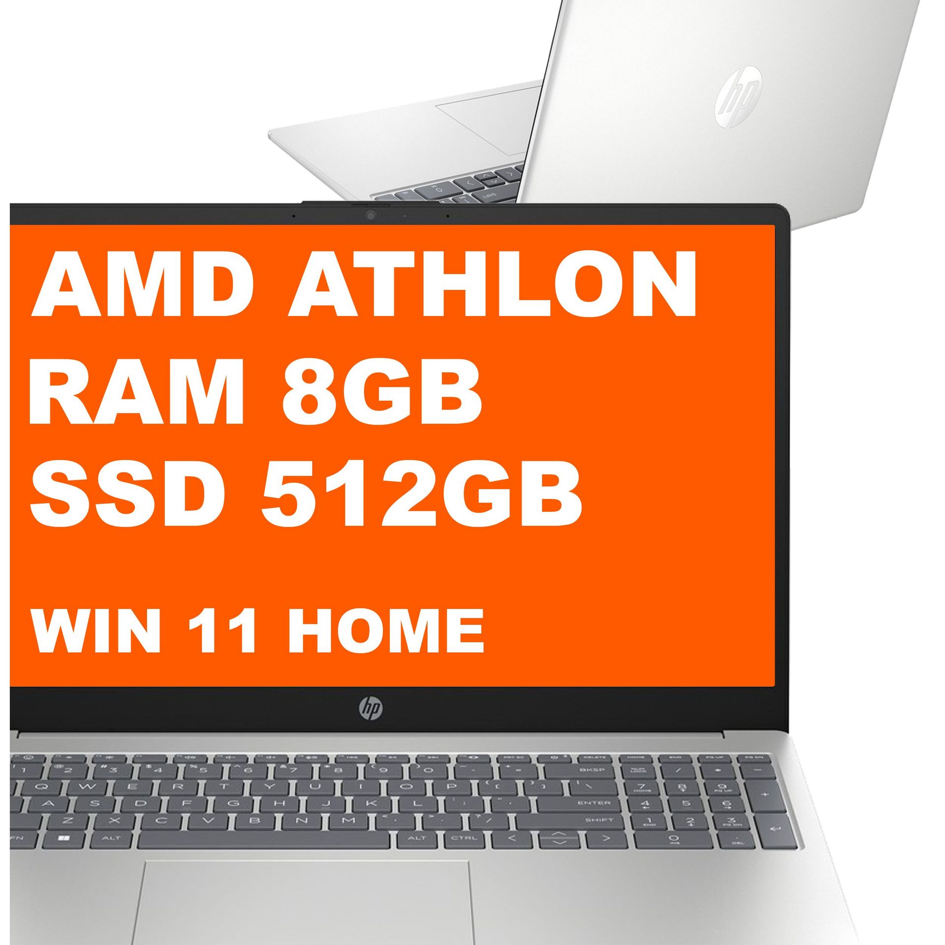 HP 15-fc0033ca / B46P0UA / AMD Athlon Silver / 8GB / 512GB / AMD Radeon / FullHD / Win 11 / Szary