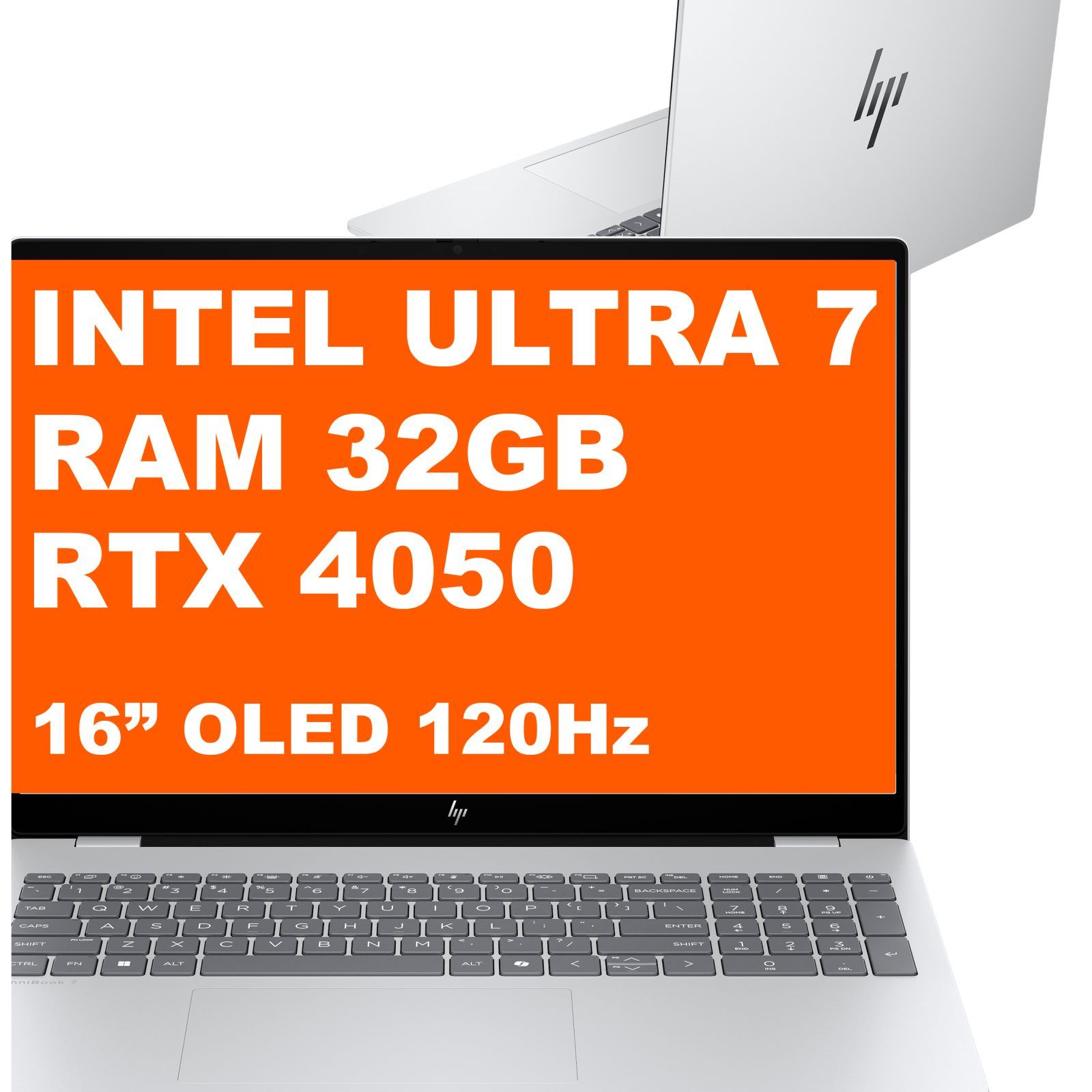 HP OmniBook 7 AI 16-ay0575cl / B94P1UA / Ultra 7 / 32GB / 1TB / RTX 4050 / 2k / Dotyk / OLED 120Hz / Win 11 / Srebrny