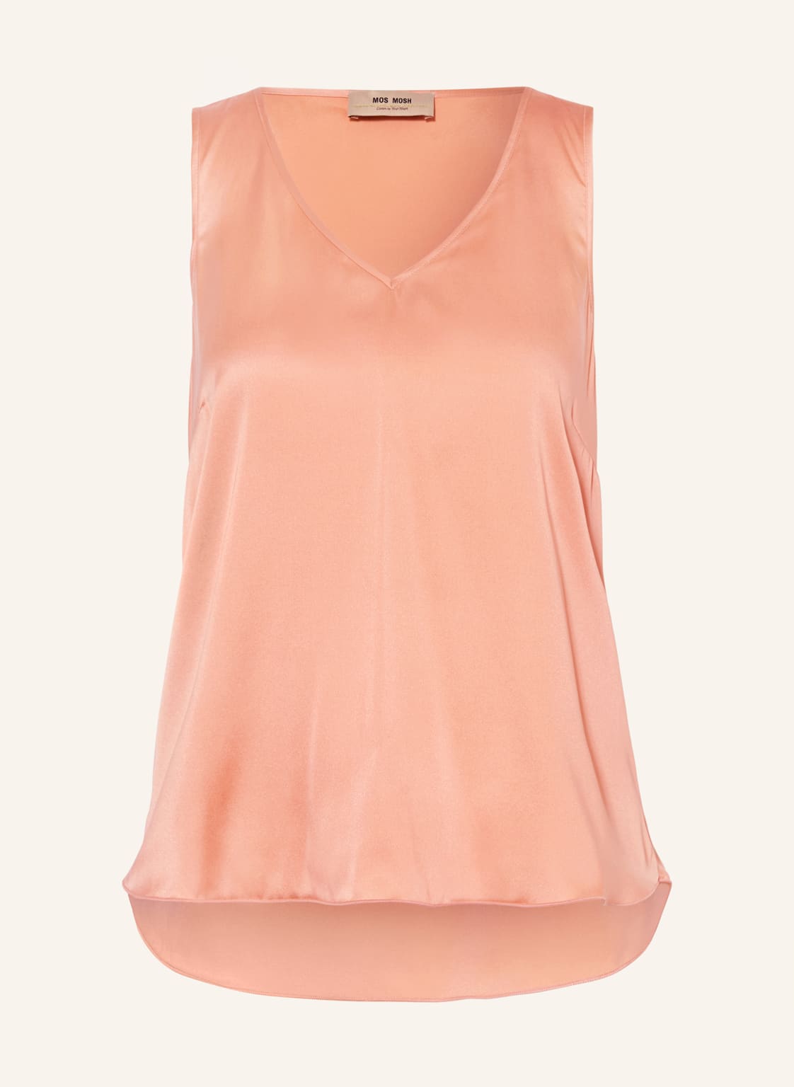 Mos Mosh Bluzka Bez Rękawów Mmastrid Z Jedwabiu rosa