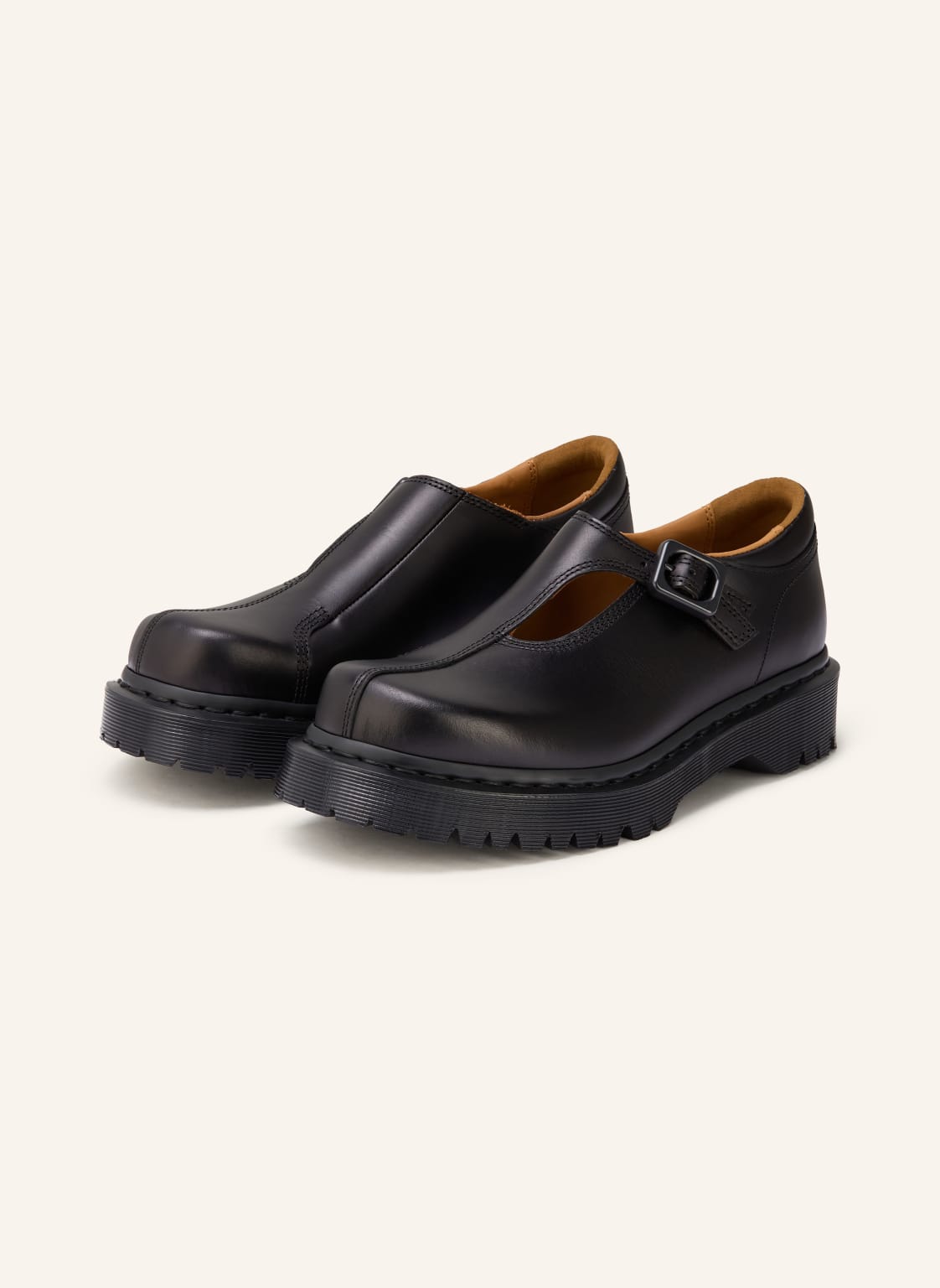 Dr. Martens Baleriny Mary Jane Rejena schwarz