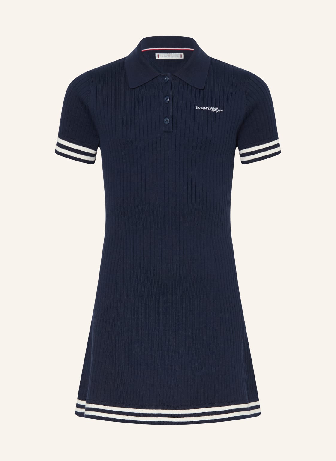 Tommy Hilfiger Dzianinowa Sukienka Polo blau