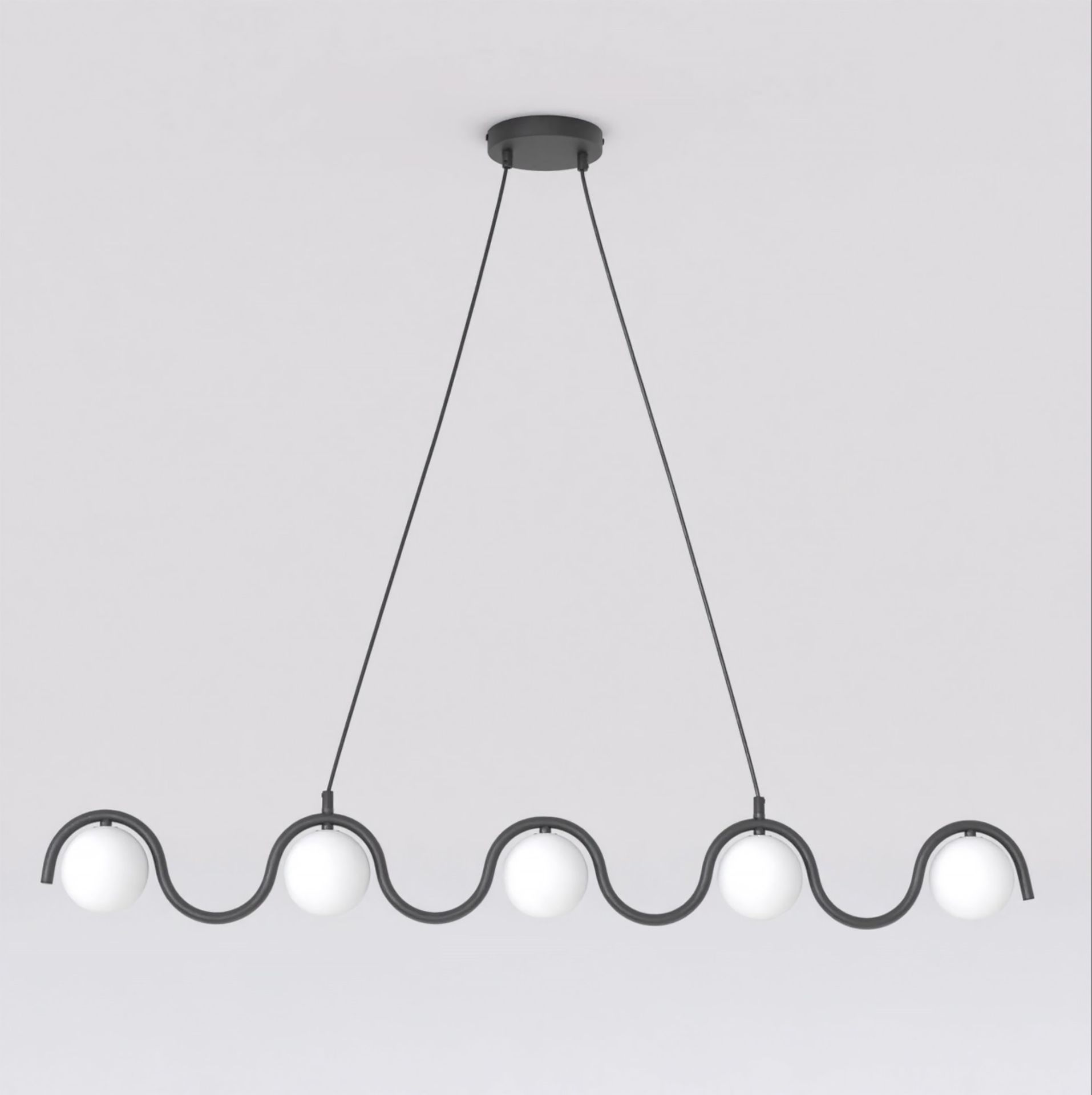 Lampa wisząca SINUS 5 BL OPAL G9 - czarny