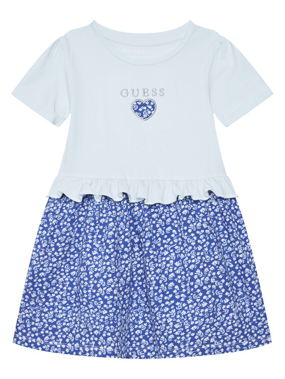 Guess Sukienka codzienna K6GK01 K6YW4 Niebieski Regular Fit