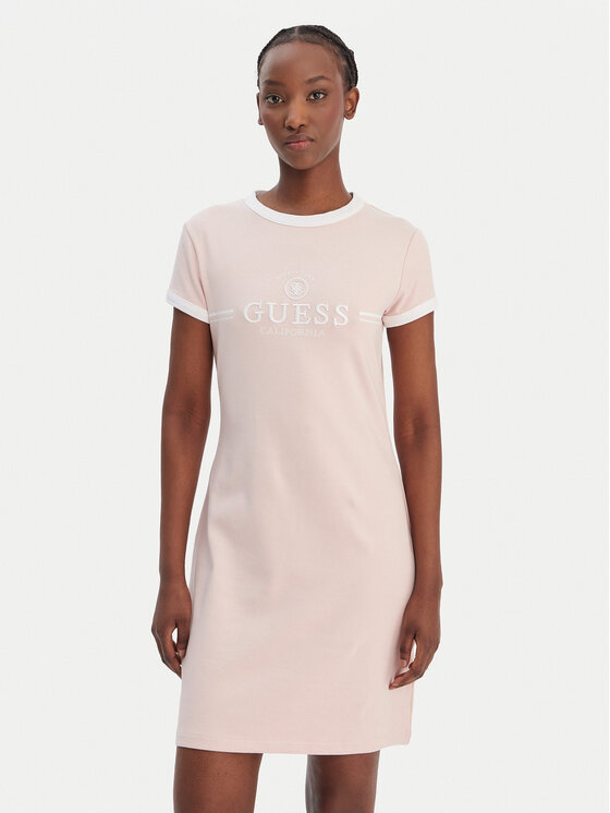 Guess Sukienka codzienna V6GK05 K2988 Różowy Regular Fit