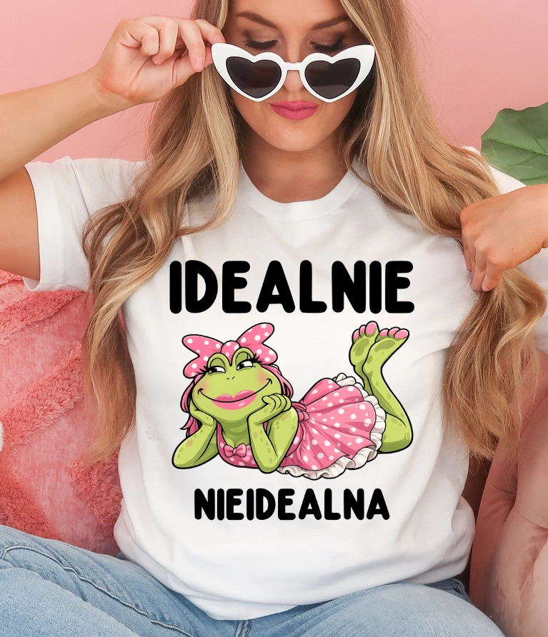 Damska koszulka na prezent - IDEALNIE NIEIDEALNA