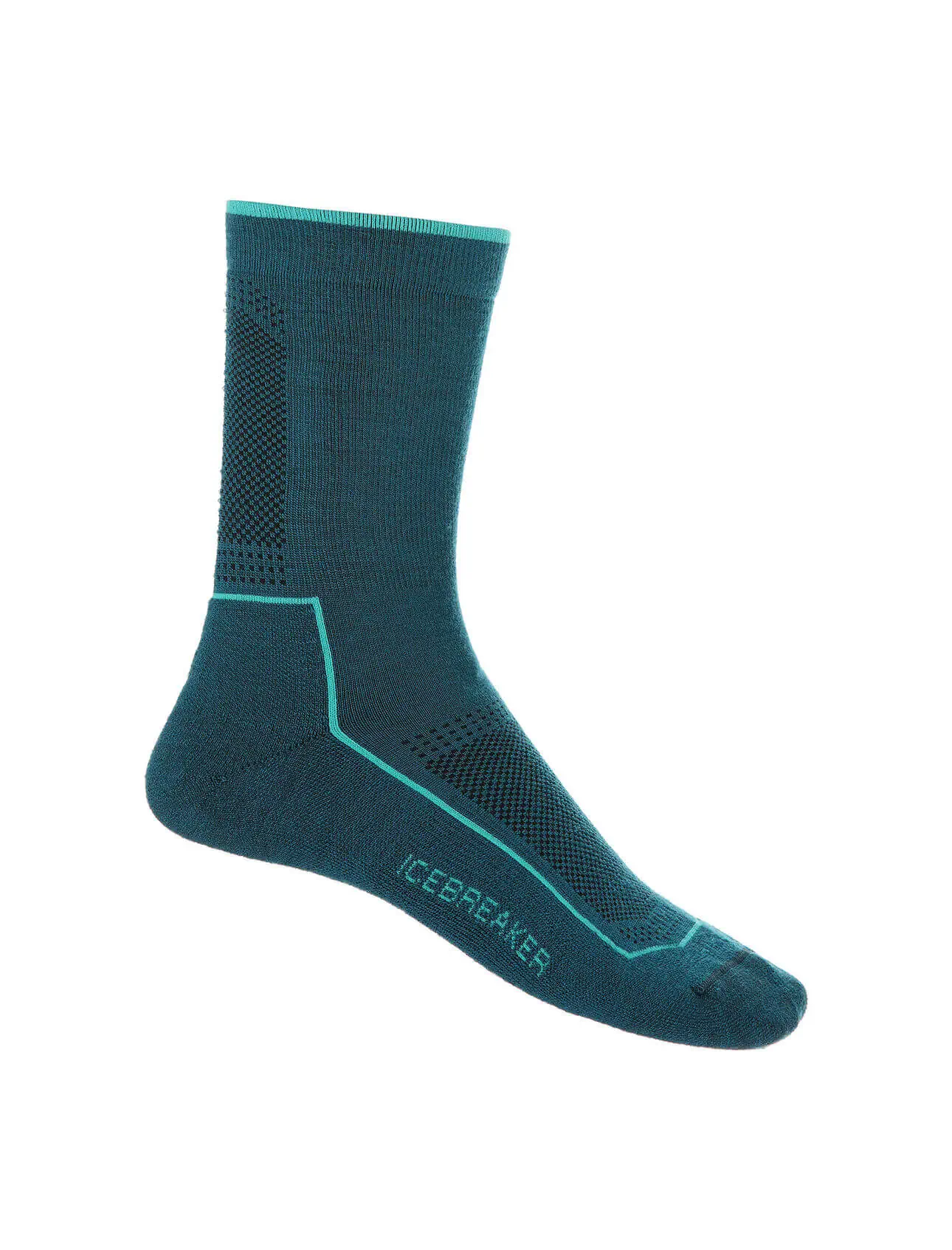 Icebreaker Skarpetki trekkingowe damskie z wełny merino W Hike Cool-Lite 3Q Crew - Green Glory