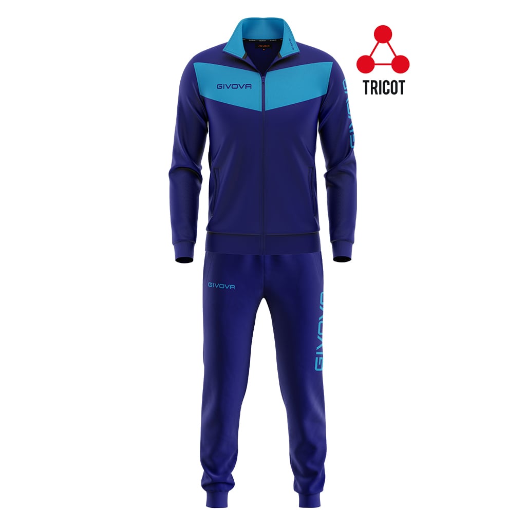 GIVOVA dres sportowy męski komplet bluza i spodnie TR018 czarny/zielony
