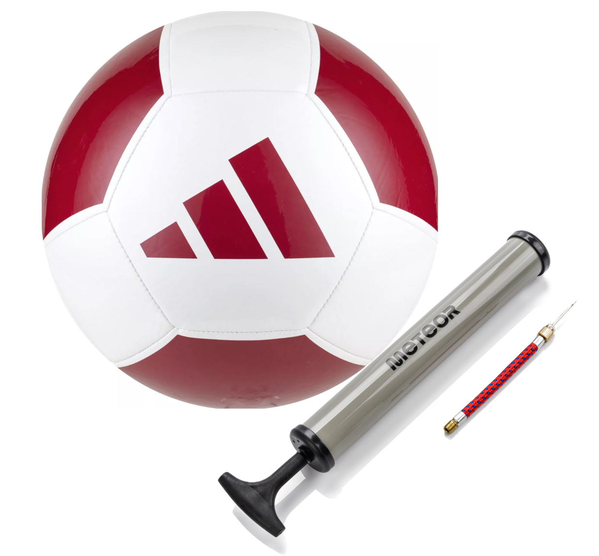 ADIDAS piłka nożna treningowa IX3982 biała/czerwona + pompka