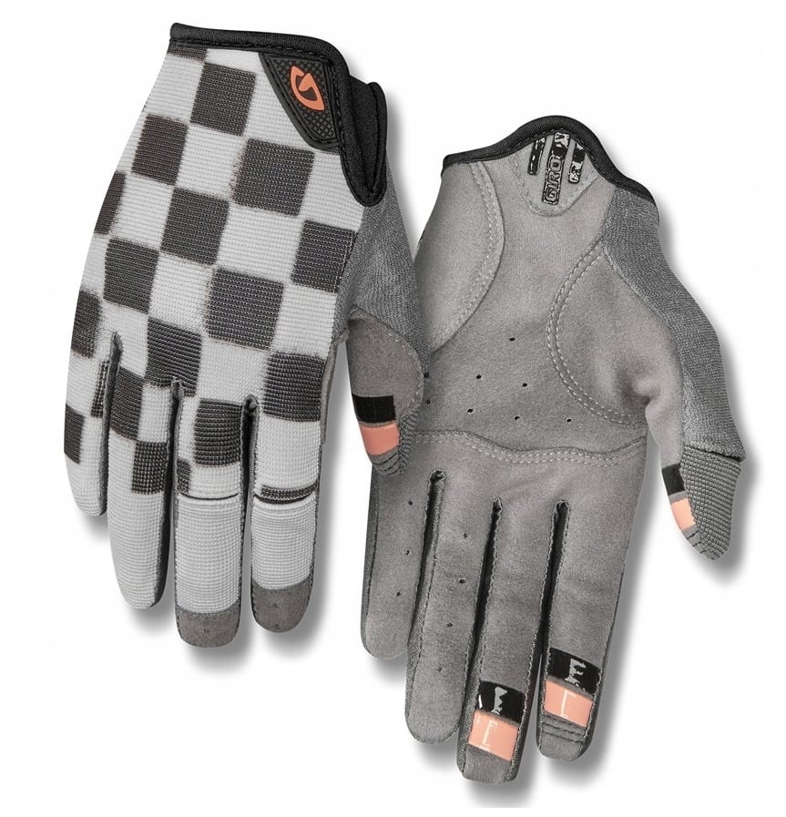 Rękawiczki damskie GIRO LA DND długi palec checkered peach
