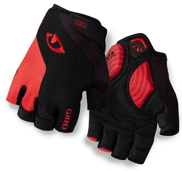 Rękawiczki męskie GIRO STRADEDURE SGEL krótki palec czarny bright czerwony