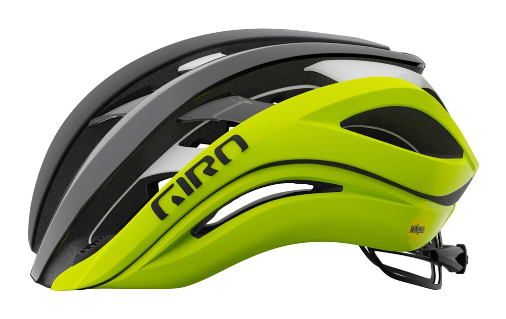 Kask szosowy GIRO AETHER SPHERICAL MIPS matte czarny fade highlight żółty