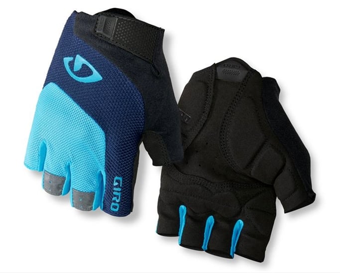 Rękawiczki męskie GIRO BRAVO GEL krótki palec niebieski