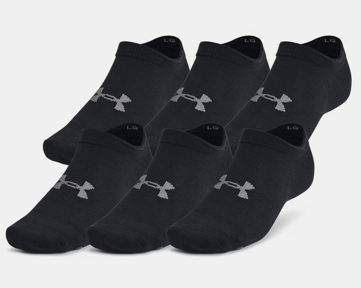 UNDER ARMOUR zestaw skarpetek stopek unisex 6 par Essential No Show czarne