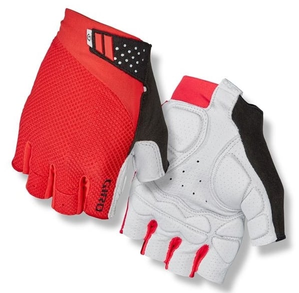 Rękawiczki męskie GIRO MONACO II GEL krótki palec bright czerwony