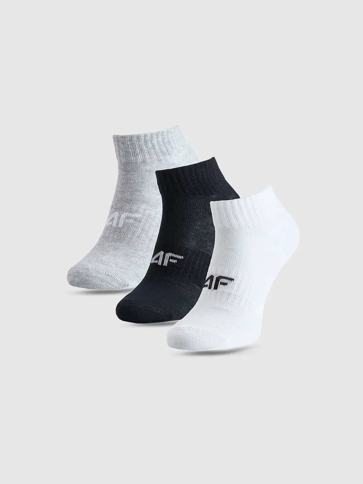 4F skarpetki męskie bawełniane za kostkę 3 pak 4FJWMM00USOCM499 szare