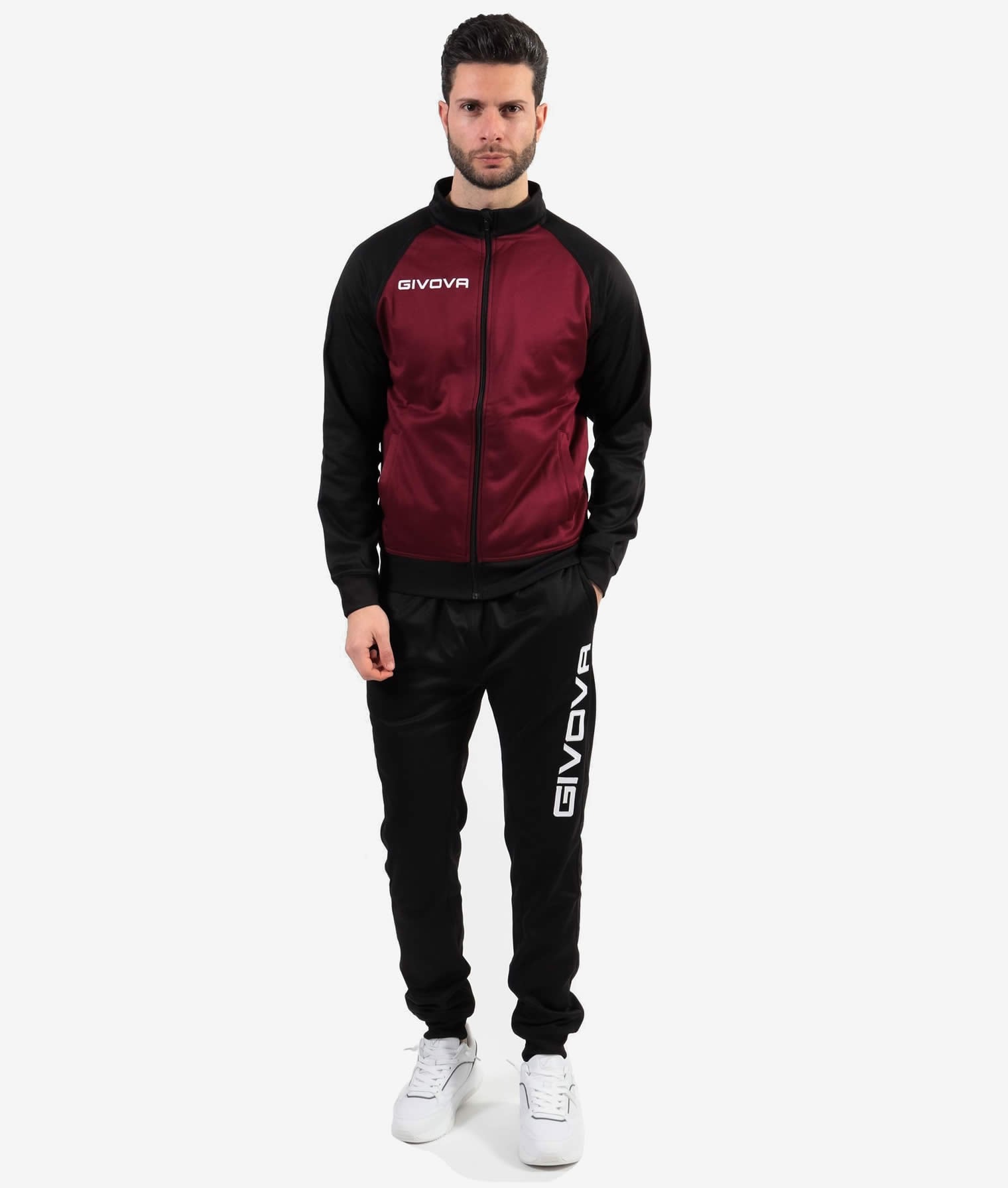 GIVOVA komplet dresowy spodnie + buza TUTA CUBA bordowy
