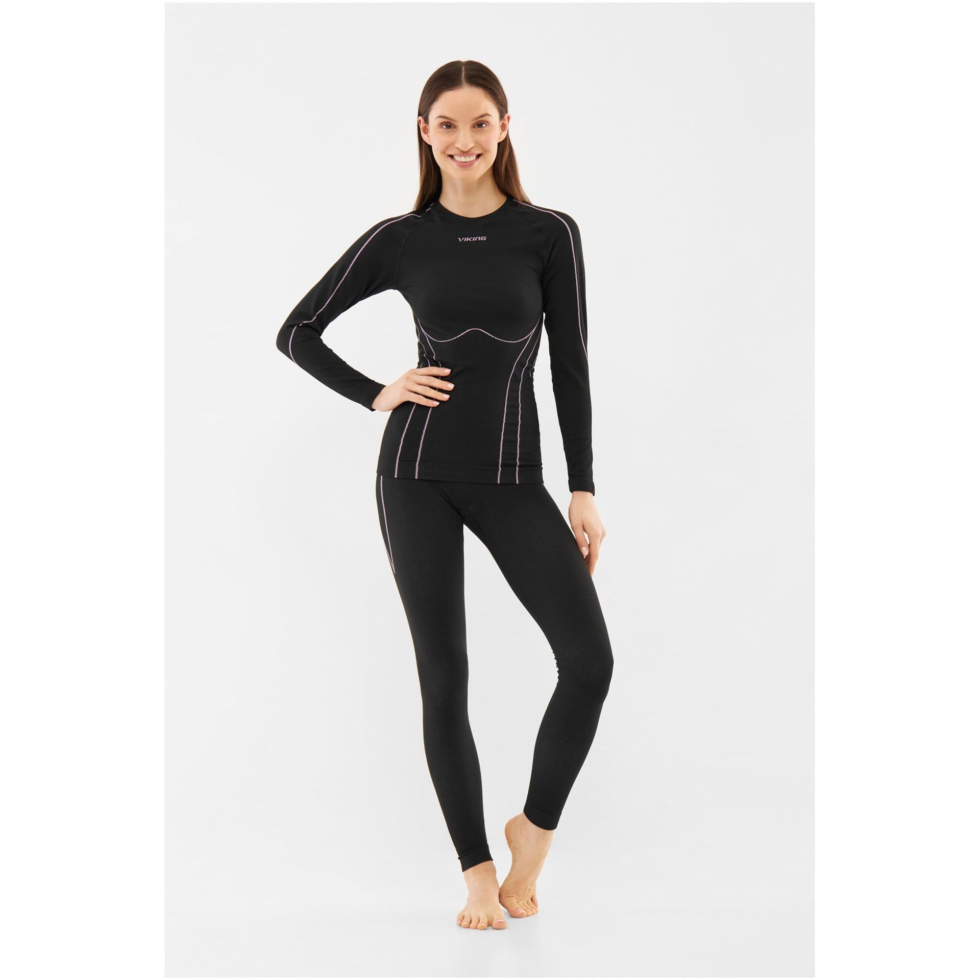 Bluza termoaktywna damska Viking Etna 2.0 Longsleeve Bamboo 0948 czarno-fioletowy S