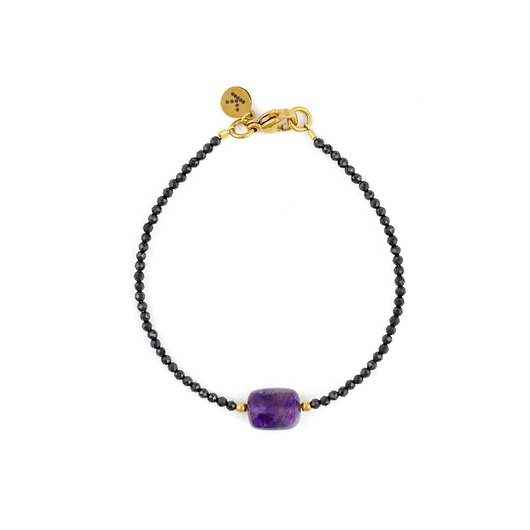Bransoletka ze Spineli z kamieniem regeneracji - Ametyst