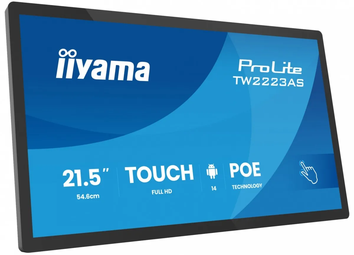 IIYAMA Monitor 21.5 cala ProLite TW2223AS-B3P POJ.10PKT.24/7,ANDROID14, 450