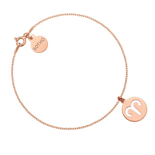 Bransoletka z zodiakiem Barana z różowego złota