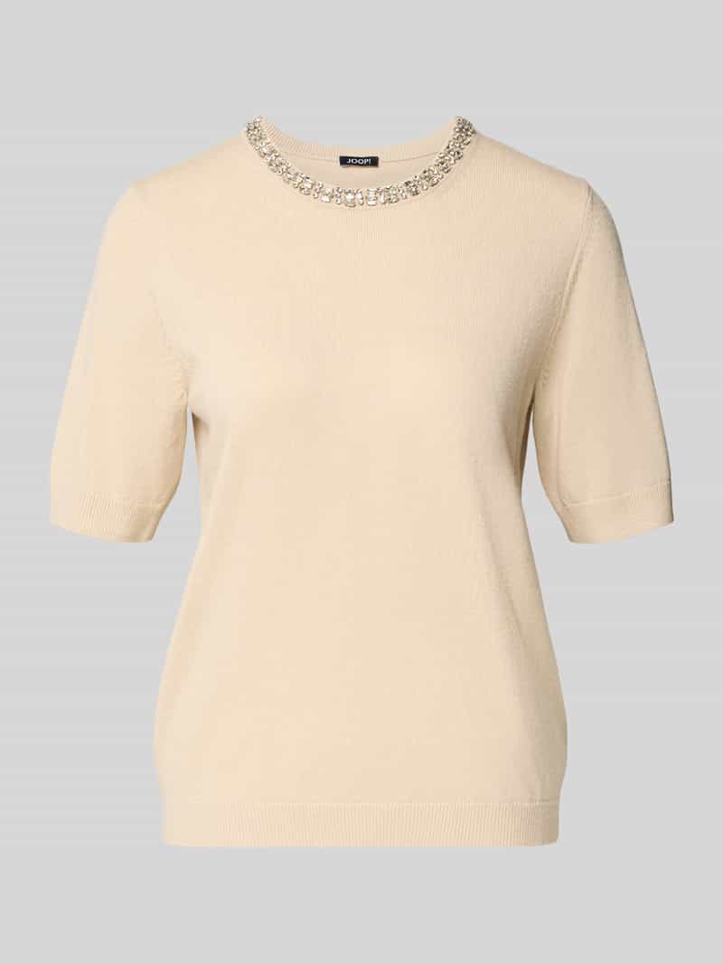 T-shirt w kroju regular fit z domieszką wiskozy i kaszmiru model 'Krissi'